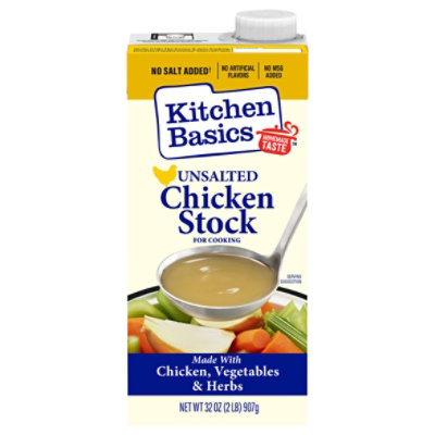 Kitchen Basics Chicken Stock All Natural Unsalted - 32 Fl. Oz.