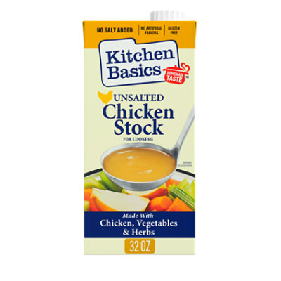 Kitchen Basics Chicken Stock All Natural Unsalted - 32 Fl. Oz.