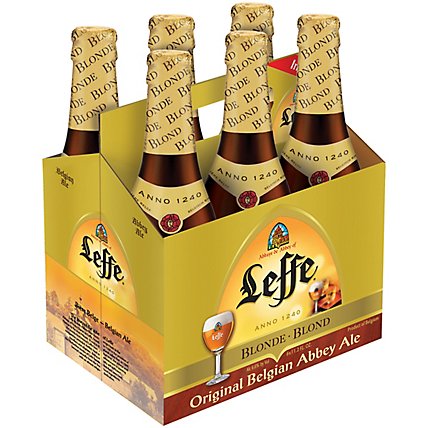 Leffe Blonde Trappist Abbey Ale Bottles - 6-11.2 Fl. Oz. - Image 1