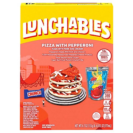 Lunchables Pizza with Pepperoni Meal Kit with Capri Sun Drink & Crunch Candy Bar Box - 10.7 Oz - Image 2