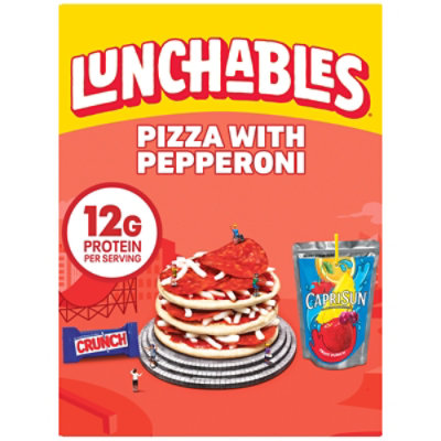 Lunchables Pizza with Pepperoni Meal Kit with Capri Sun Drink & Crunch Candy Bar Box - 10.7 Oz