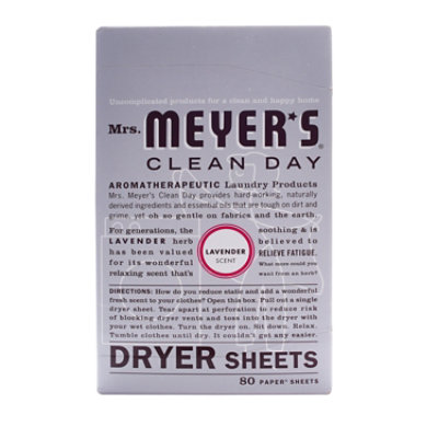 Mrs. Meyer’s Clean Day Lavender Dryer Sheets (Pack of 80) - Image 2