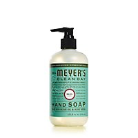 Mrs. Meyers Clean Day Liquid Hand Soap Basil Scent 12.5 ounce bottle - Image 2