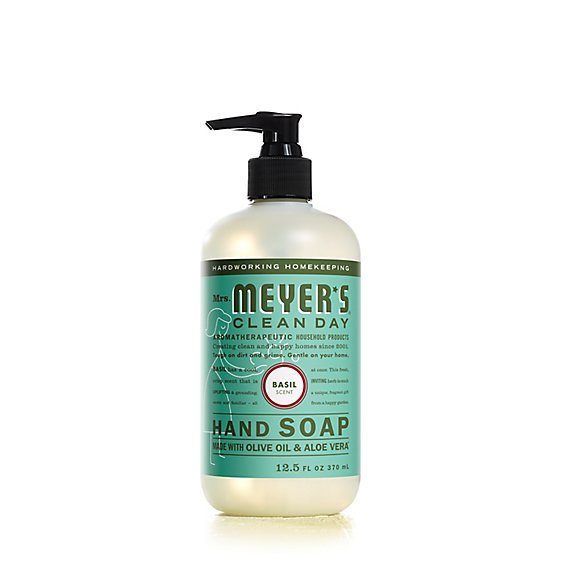 Mrs. Meyers Clean Day Liquid Hand Soap Basil Scent 12.5 ounce bottle