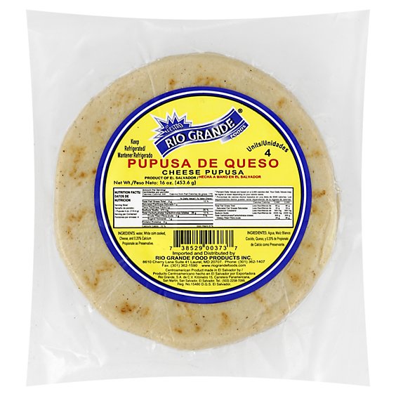 Rio Grande Cheese Pupusas - 12 Oz