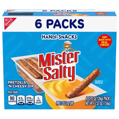 Handi-Snacks Mister Salty Dip Pretzels n Cheese Snack Packs - 6-0.92 Oz - Image 3