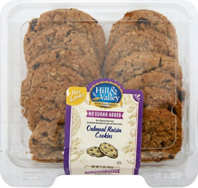 Hill & Valley Sugar Free Oatmeal Rasin Cookies - Andronico's