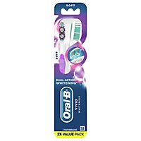 Oral-B Vivid Whitening Manual Toothbrush Soft Value Pack - 2 Count - Image 1