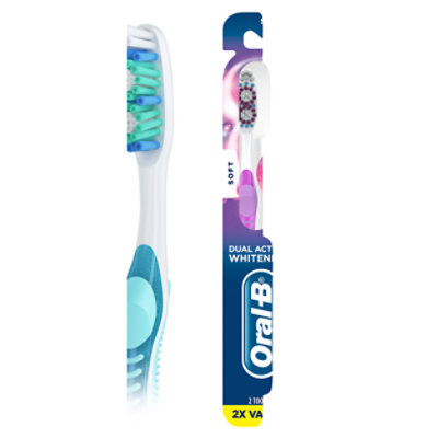 Oral-B Vivid Whitening Manual Toothbrush Soft Value Pack - 2 Count