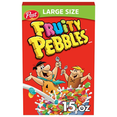 Post Fruity PEBBLES Gluten Free Breakfast Cereal Family Size Box - 15 Oz - Image 1