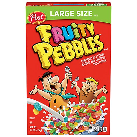 Post Fruity PEBBLES Cereal Sweetened - 15 Oz