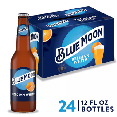 Blue Moon Belgian White Beer Craft Wheat 5.4% ABV Bottle - 24-12 Fl. Oz. - Image 1