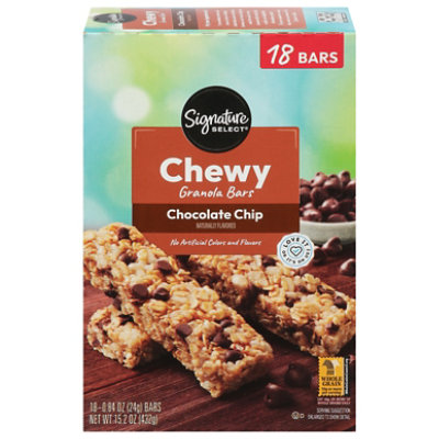 Signature SELECT Granola Bars Chewy Chocolate Chip - 18-0.84 Oz - Image 1