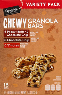 signature select chewy granola bar chocolate chip