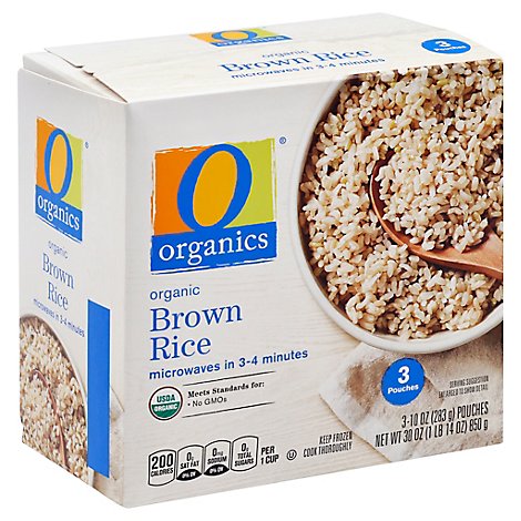 O Organics Organic Rice Brown - 3-10 Oz