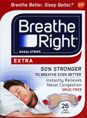 Breathe Right Nasal Strips Extra Tan - 26 Count - Image 2