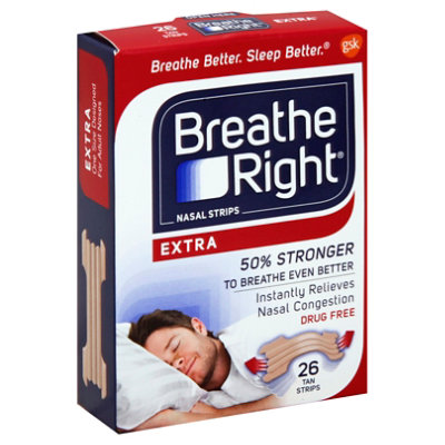 Breathe Right Nasal Strips Extra Tan - 26 Count - Image 1