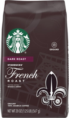 Starbucks French Roast 100% Arabica Dark Roast Ground Coffee Bag - 20 Oz - Image 2
