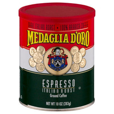 Medaglia D Oro Coffee Ground Italian Roast Espresso - 10 Oz - safeway