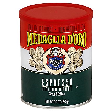 Medaglia D Oro Coffee Ground Italian Roast Espresso - 10 Oz - Image 1