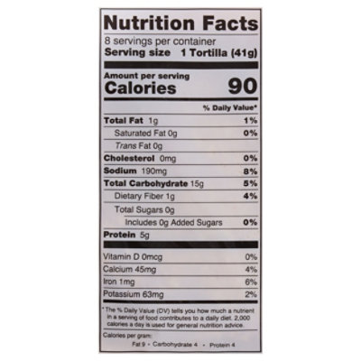 La Tortilla Factory Tortillas Corn Yellow and Wheat Hand Made Style Bag 8 Count - 11.57 Oz - Image 3