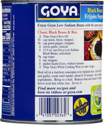 Goya Prime Premium Beans Black Low Sodium Can - 29 Oz - Image 5