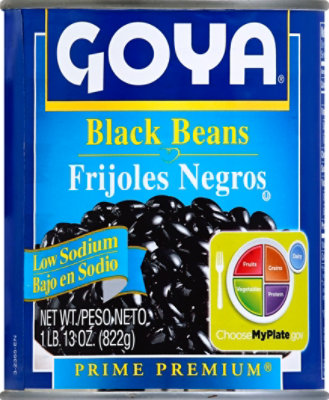 Goya Prime Premium Beans Black Low Sodium Can - 29 Oz - Image 2