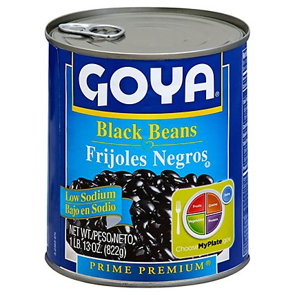 Goya Prime Premium Beans Black Low Sodium Can - 29 Oz - Image 1