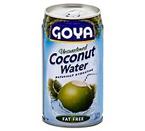Goya Coconut Water Unsweetened Fat Free Can - 11.8 Fl. Oz.