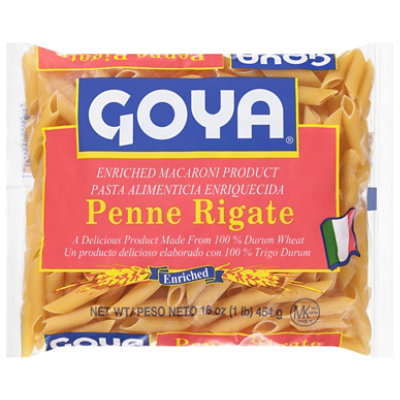 Goya Pasta Enriched Penne Rigate Pack - 16 Oz - vons