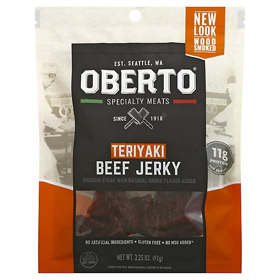 Oberto Beef Jerky Teriyaki - 3.25 Oz