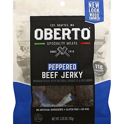 Oberto Beef Jerky Peppered - 3.25 Oz - Image 2