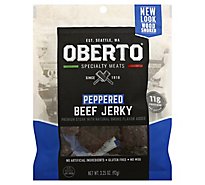 Oberto Beef Jerky Peppered - 3.25 Oz