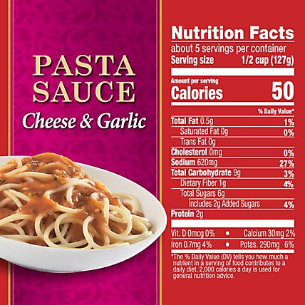 Hunts Pasta Sauce Cheese & Garlic Can - 24 Oz - Image 4