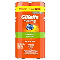 Gillette Fusion Ultra Sensitive Shave Gel for Men with Aloe Vera Twin Pack - 2-7 Oz - Image 3