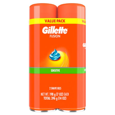 Gillette Fusion Ultra Sensitive Shave Gel for Men with Aloe Vera Twin Pack - 2-7 Oz - Image 8