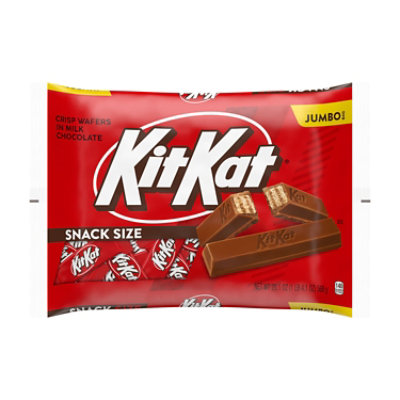 Kit Kat Milk Chocolate Wafer Snack Size Halloween Candy Jumbo Bag - 20.1 Oz - Image 1