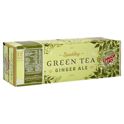 Canada Dry Ginger Ale Green Tea - 12-12 Fl. Oz. - Image 1