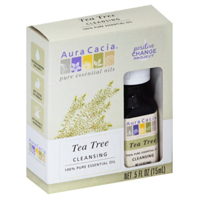 Aura Cacia Tea Tree Essential Oil 0.5 fl. oz.