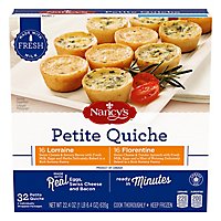 Nancy's Lorraine & Florentine Petite Quiche Frozen Snacks Variety Pack Box - 32 Count - Image 3
