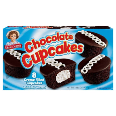 Little Debbie Cupcakes Creme Filled Chocolate - 8 Count - Image 3