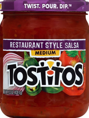 TOSTITOS Salsa Restaurant Style Medium - 15.5 Oz - Image 2