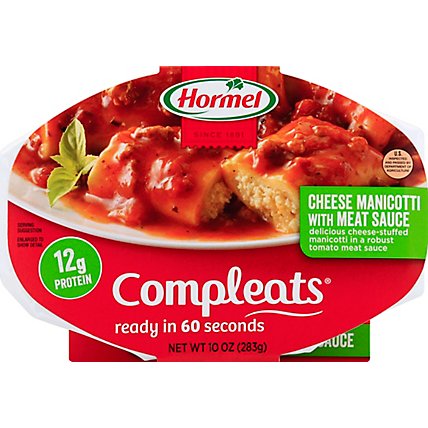 Hormel Compleats Microwave Meals Homestyle Cheese Manicotti with Meat Sauce - 10 Oz - Image 2