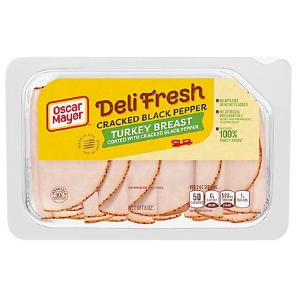 Oscar Mayer Deli Fresh Cracked Black Pepper Turkey Breast Sliced Lunch Meat Tray - 8 Oz - Image 3