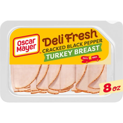 Oscar Mayer Deli Fresh Cracked Black Pepper Turkey Breast Sliced Lunch Meat Tray - 8 Oz - Image 1