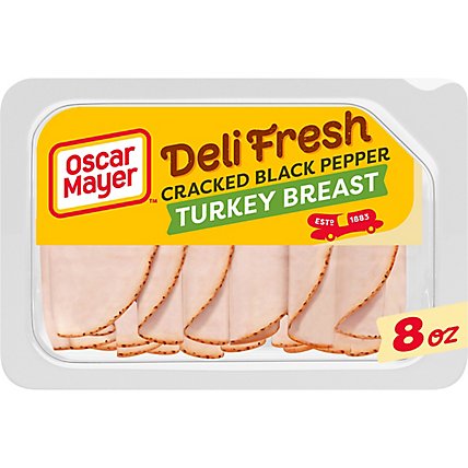 Oscar Mayer Deli Fresh Cracked Black Pepper Turkey Breast Sliced Lunch Meat Tray - 8 Oz - Image 1