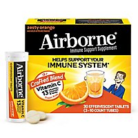 Airborne Immune Support Supplement Effervescent Tablet 1000mg Vitamin C Zesty Orange - 30 Count - Image 2