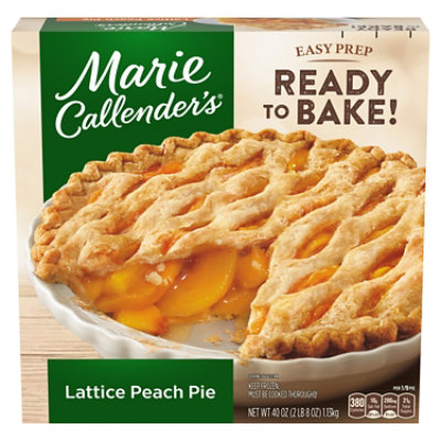 Marie Callender's Lattice Peach Pie Frozen Dessert - 40 Oz - Image 1