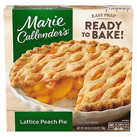 Marie Callenders Pie Lattice Peach - 40 Oz
