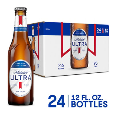 Michelob ULTRA Light Beer Pack In Bottles - 24-12 Fl. Oz.